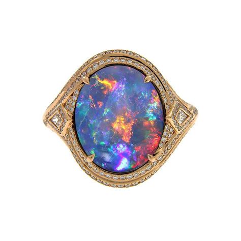 Lightning Ridge black opal ring | Kat Florence | The Jewellery Editor