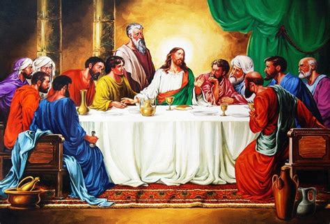 GreenDecor Polyester 7x5ft Last Supper Of Jesus Christ With Twelve Apostles On Holy Backdrop The ...