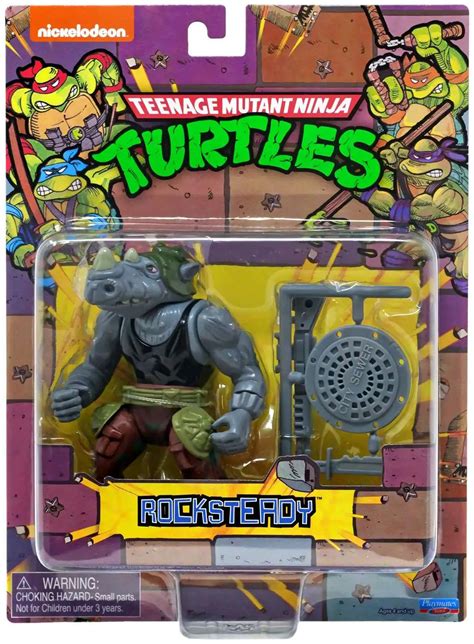 Teenage Mutant Ninja Turtles TMNT 1987 Retro Rocksteady 4 Action Figure ...