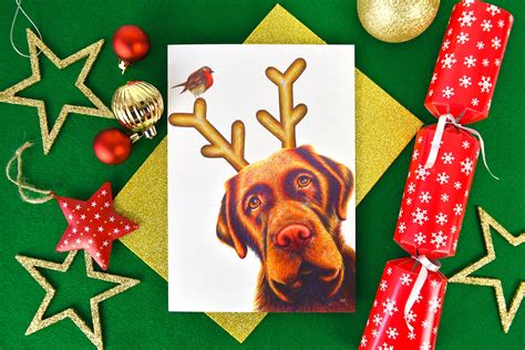 Funny Dog Christmas Card for Dog Lover Rudog Large