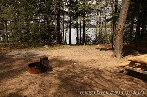 Campsite Photo of Site 67 at Cranberry Lake Campground, New York - Cross Site View Campground ...