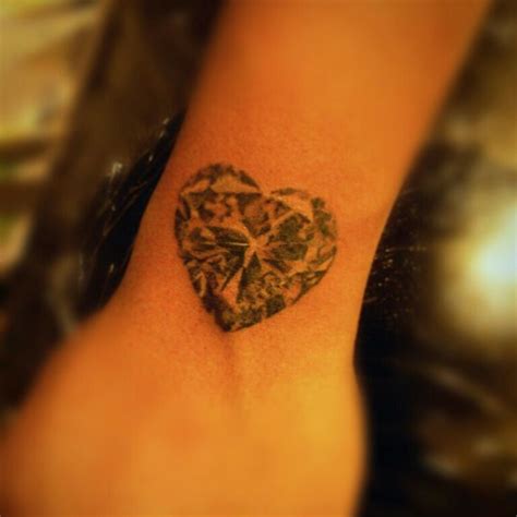 Diamond heart tattoo | Tattoos | Pinterest