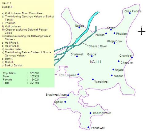 NA-111 Sialkot Constituency Map – Kotli Loharan Ugoki – Paki Mag