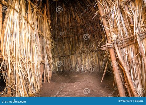 Interior of African Traditional, Tribal House, Kenya Stock Image - Image of construction ...