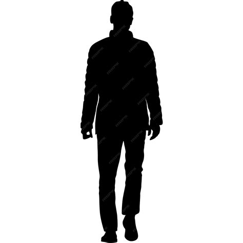 Premium Vector | Silhouette of a walking man on a white background