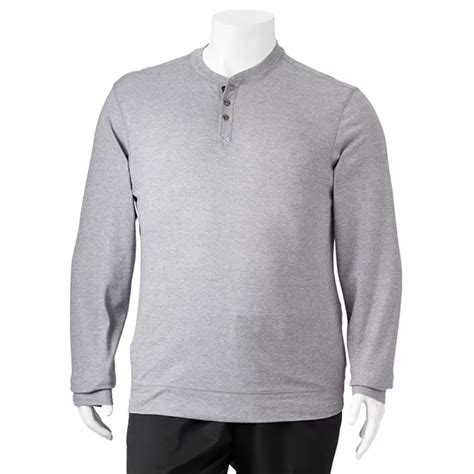 Big & Tall Haggar® Classic-Fit Textured Henley