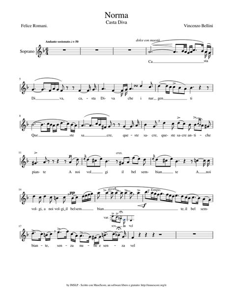 Norma Casta Diva Sheet music for Flute, Piano, Oboe | Download free in PDF or MIDI | Musescore.com