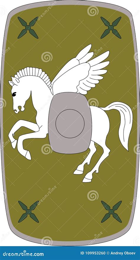 Vector Shield Of Legio I Adiutrix On White Background Stock Vector ...