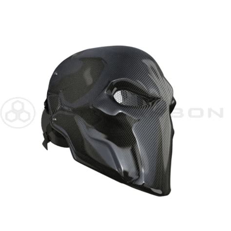 Deathstroke Mask Real Gloss Carbon Fiber