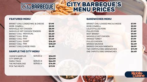 City Barbeque Menu Prices + $5 Off Coupon (2024)