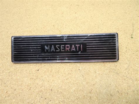 Does anyone know what model of Maserati this emblem is from? It's made ...