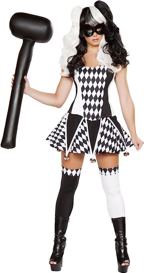 Amscan Naughty Jester Halloween Costume For Women, Includes Headband ...