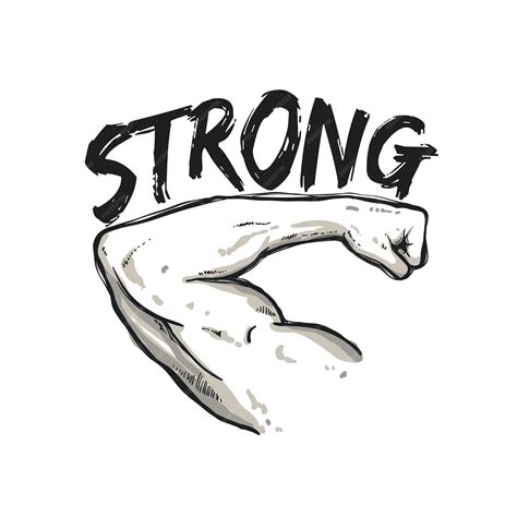 Premium Vector | Hand strong sketch