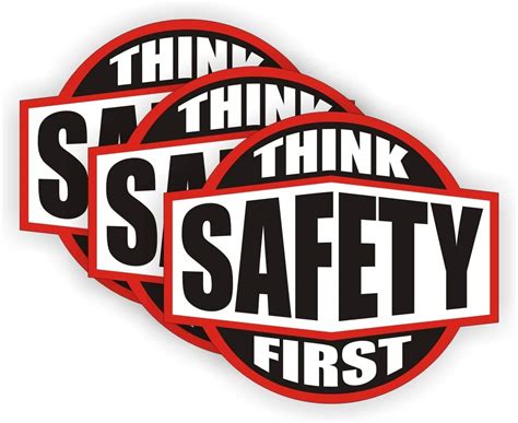 Buy Think Safety First Hard Hat Sticker/Helmet Decal Label Lunch Tool Box Online at desertcartUAE