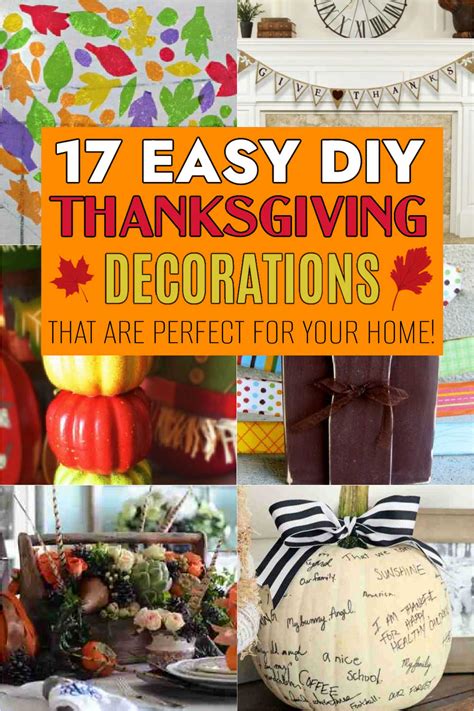 DIY Thanksgiving Decorations - One Crazy Mom