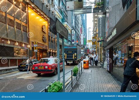 Busy Street in Downtown SAR Hong Kong, China Editorial Stock Image ...