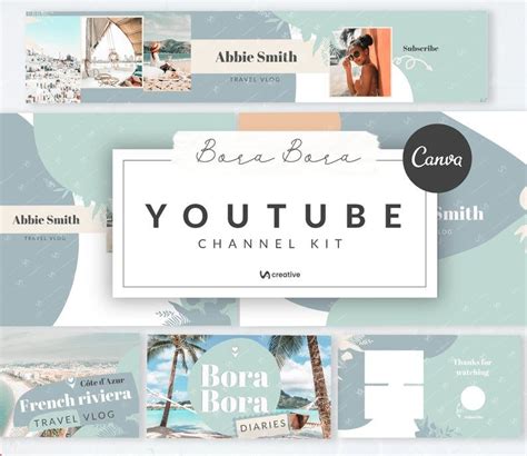 YouTube Channel Kit Editable Canva Template Pale Abstract | Etsy in 2021 | Youtube banners ...