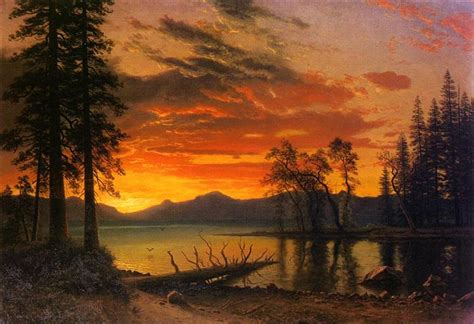 Sunset over the River - Albert Bierstadt - WikiArt.org