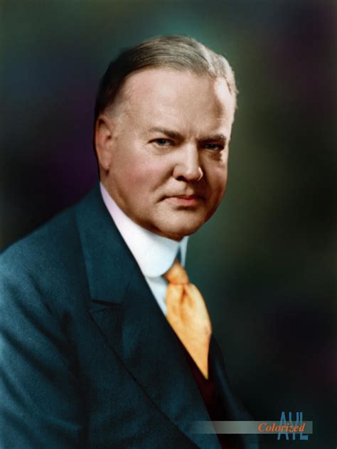 Herbert Hoover, 31st US President 1929-1933, colorized photo from ...