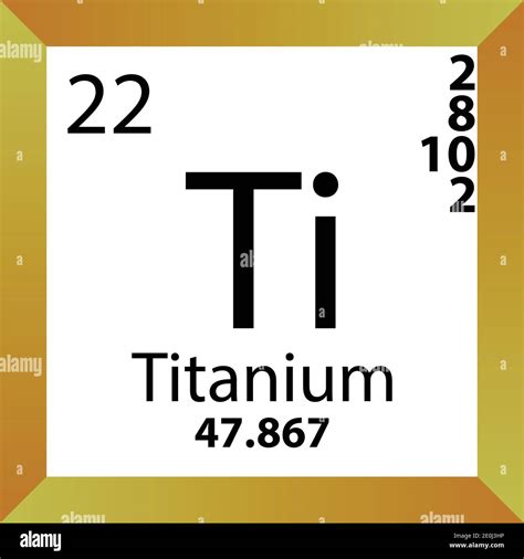 Ti Titanium Chemical Element Periodic Table. Single vector illustration ...