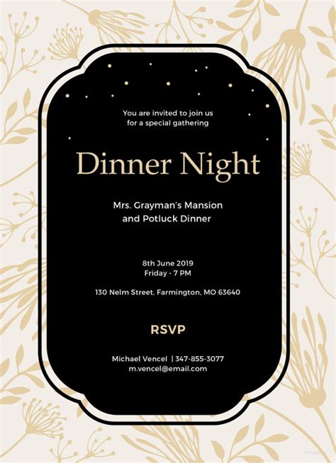 14+ Formal Dinner Invitations - PSD, Word, AI, Publisher, Apple Pages | Free & Premium Templates