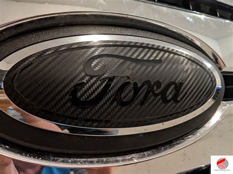 Ford Emblem Overlay Badge Decal Carbon BLACKOUT Grille & | Etsy