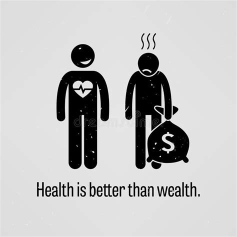 Health Is Better Than Wealth Stock Vector - Illustration of heart ...