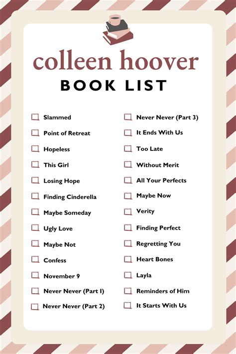 Colleen Hoover Books In Order Printable List - Printable Computer Tools