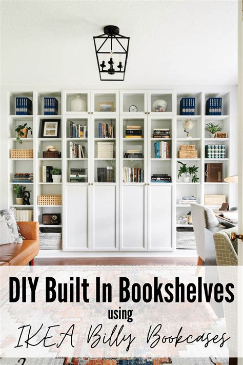 DIY Built In Bookshelves Using the IKEA Billy Bookcase Hack - Keenely Bliss