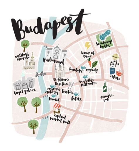 budapest map design | where to head for fun, food and culture on your trip | city travel ...