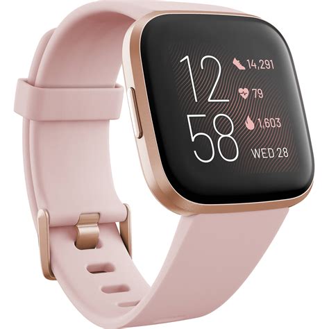 Fitbit Versa 2 Health & Fitness Smartwatch FB507RGPK B&H Photo