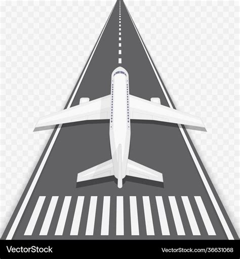 Airplane on runway Royalty Free Vector Image - VectorStock