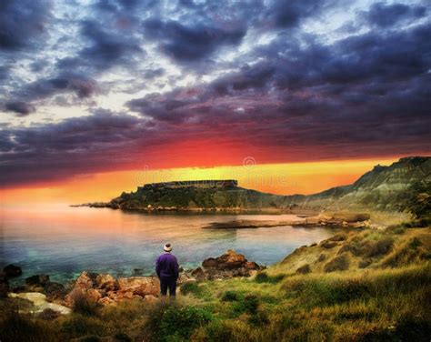 Gnejna bay on Malta stock photo. Image of vacation, beach - 216359408