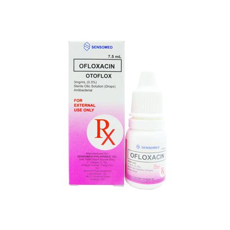 OTOFLOX Ofloxacin 0.3% (3mg / mL) Otic Solution Drops 7.5mL price in the Philippines | MedsGo ...