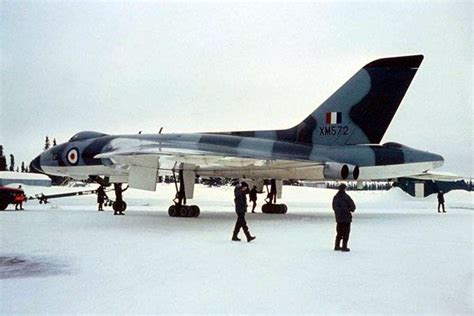 Avro Vulcan B2 Blue Steel XM572 of the Scampton Wing at Goose Bay in March 1965. 572 has not yet ...