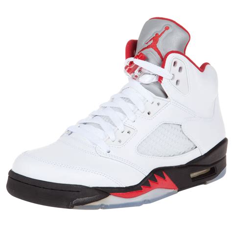 Air Jordan 5 Fire Red Silver Tongue 136027-100 - KicksOnFire.com