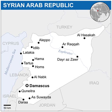 Capital Syria Map