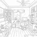 Room Coloring Sheets sketch template