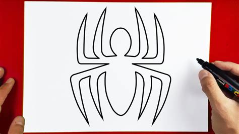 How to Draw The Spiderman LOGO - YouTube