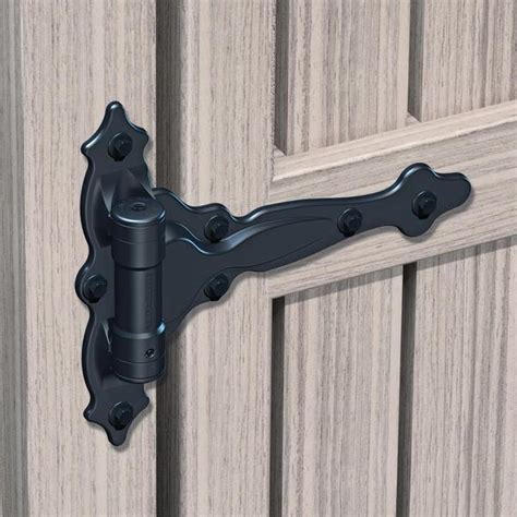 D & D Technologies TCA4 - TruClose Ornamental Gate Hinge, T-Style - Black (Pack of 2) - Fence ...