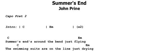 John Prine - Summer's End Guitar Leson, Tab & Chords - Jerry's Guitar Bar