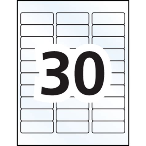 Avery Glossy Address Labels - 7660 - 30 labels per sheet