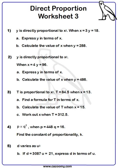 Direct Proportion Worksheet 3 | Proportions worksheet, Math worksheet, Word problem worksheets