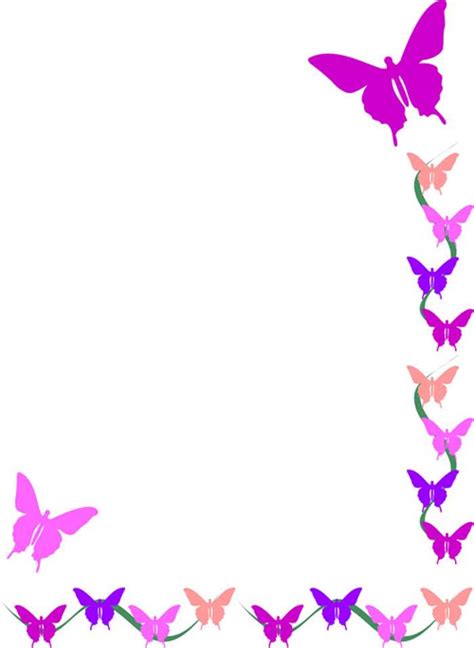 butterfly clip art border | Clip art borders, Butterfly clip art, Flower art