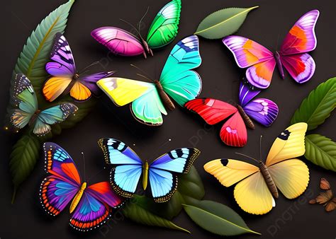 Excellent Collection Of Colorful Butterflies Ai Artwork, Butterflies Ai Artwork, Collection Of ...