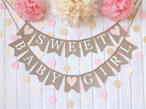 Sweet Baby Girl Banner Baby Girl Shower Banner Baby Girl | Etsy