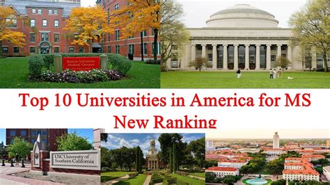 Top 10 Universities in America for MS New Ranking | Student Career ...