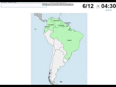 Guessing Countries Of South America! Sporcle - YouTube