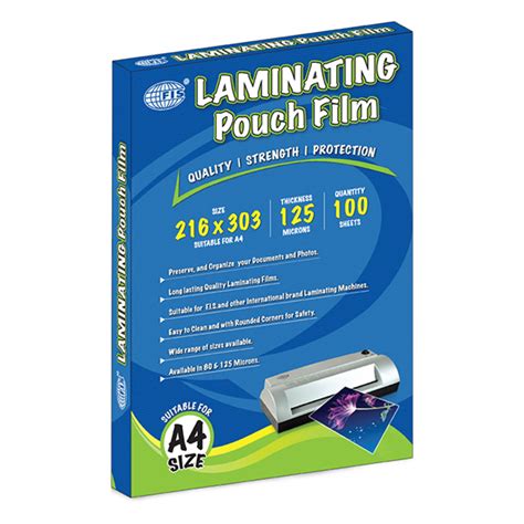 A4 Lamination Film, Lamination Sheet roll - 100 Pcs/Pkt - Doha Stationery