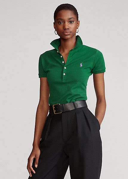 Slim Fit Stretch Polo Shirt | Ralph Lauren | Polo outfit, Polo shirt outfits, Polo outfits for women